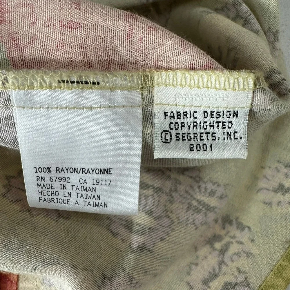 Sigrid Olsen Womens Y2K Boho Floral Maxi Dress Size 12 Cottagecore Botanical Vtg